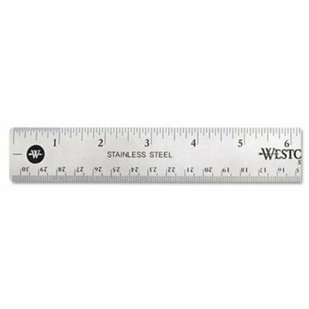 ACME UNITED Westcott, Stainless Steel Office Ruler With Non Slip Cork Base, 12in 10415